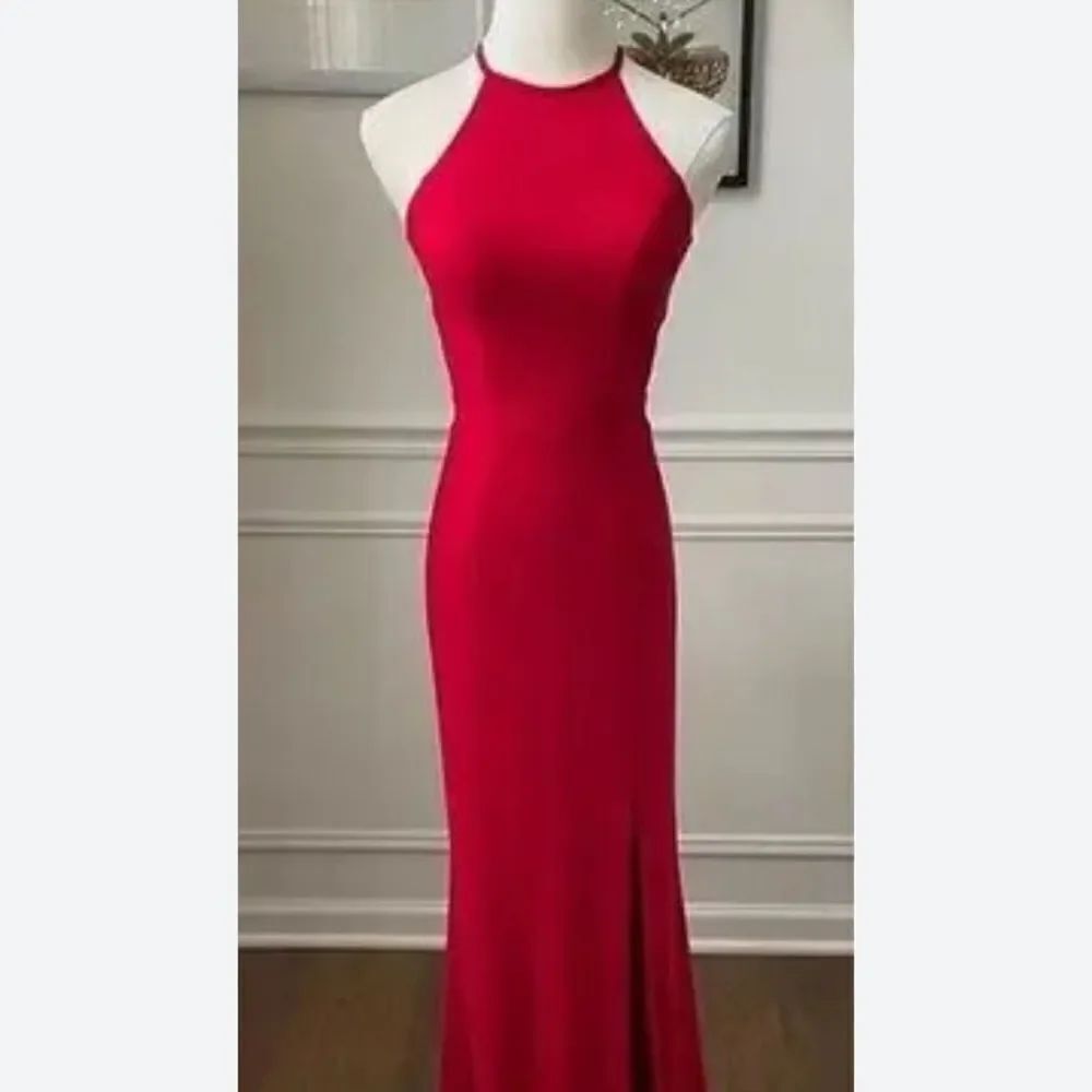 Sherri Hill red open back gown